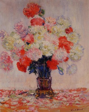 フラワーズ Painting - 牡丹の花瓶 クロード・モネ 印象派の花